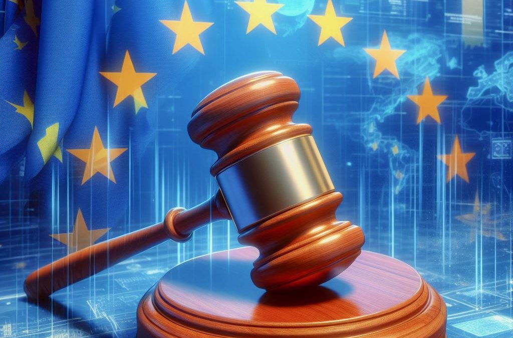 EU flag and court hammer